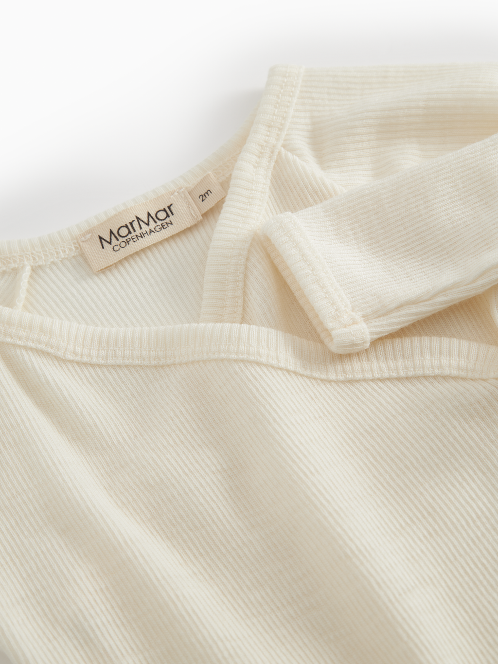 Merino Wool Wrap Romper Long Sleeve - Natural
