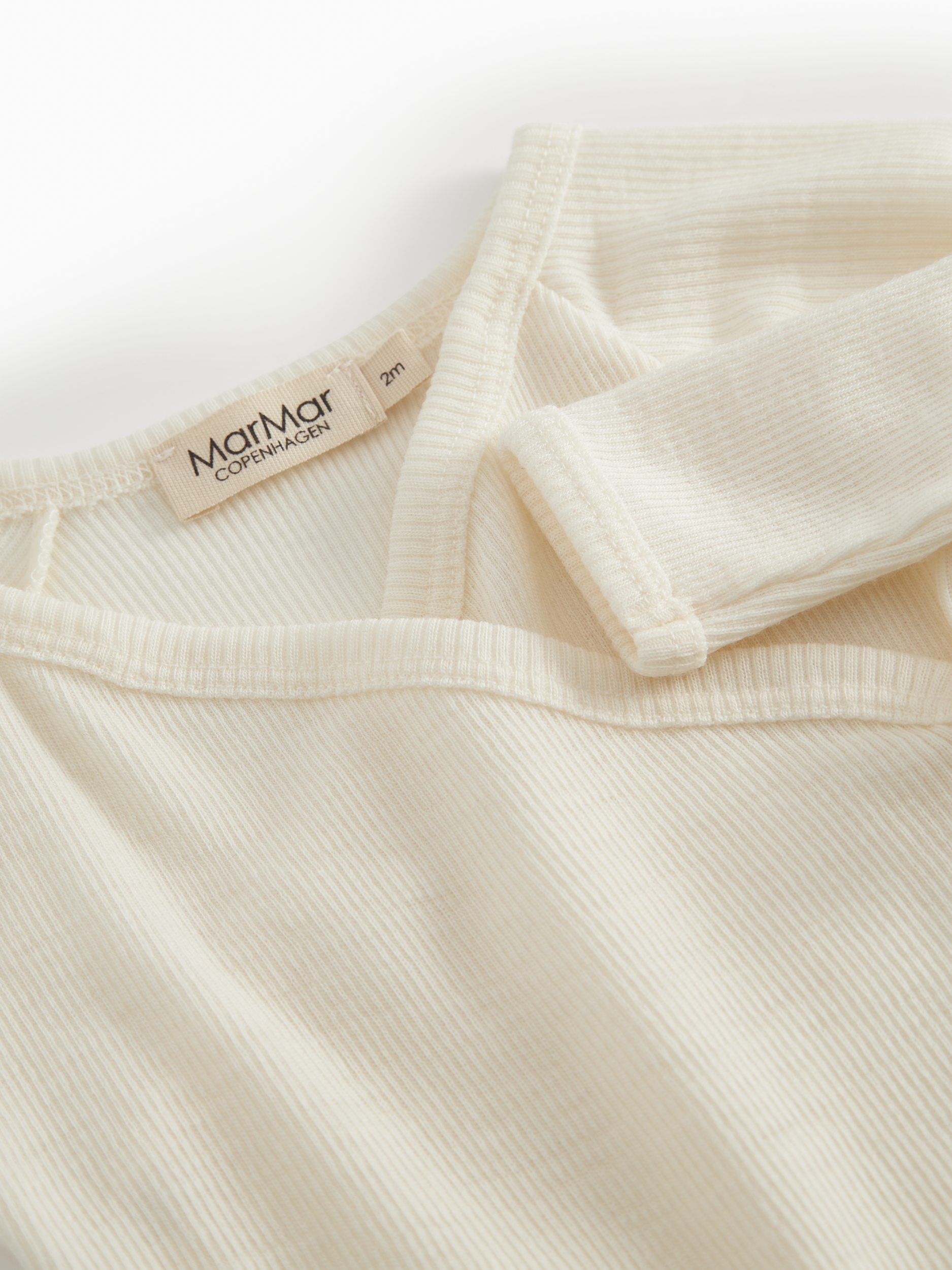 Merino Wool Wrap Romper Long Sleeve - Natural