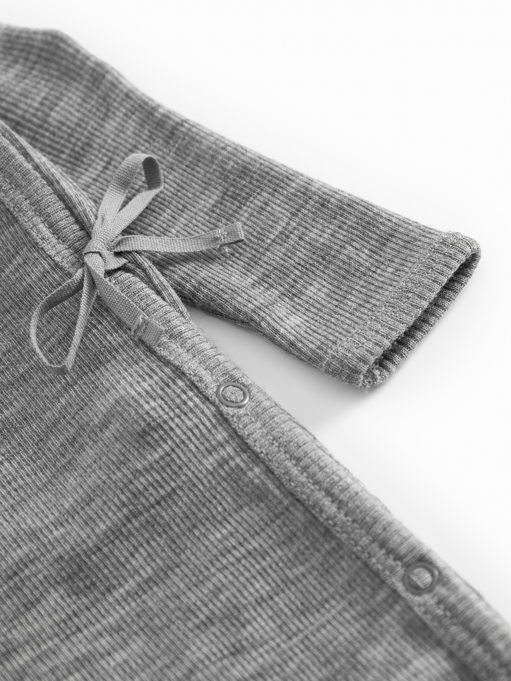 Merino Wool Wrap Romper Suit - Gray