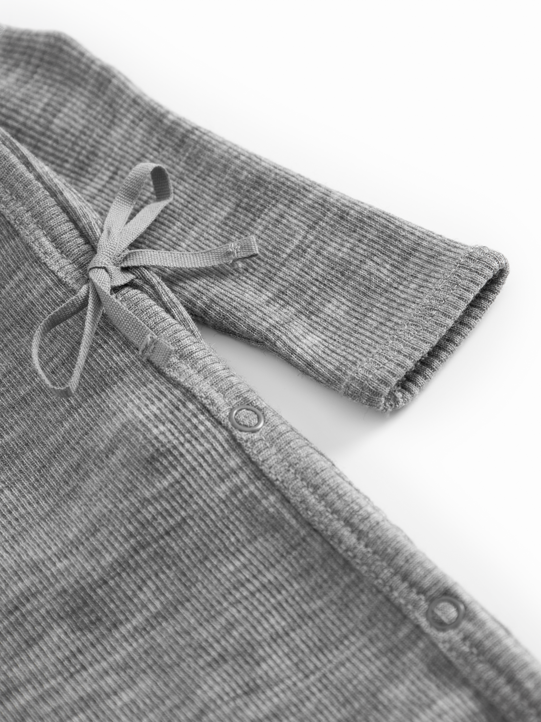 Merino Wool Wrap Romper Suit - Gray