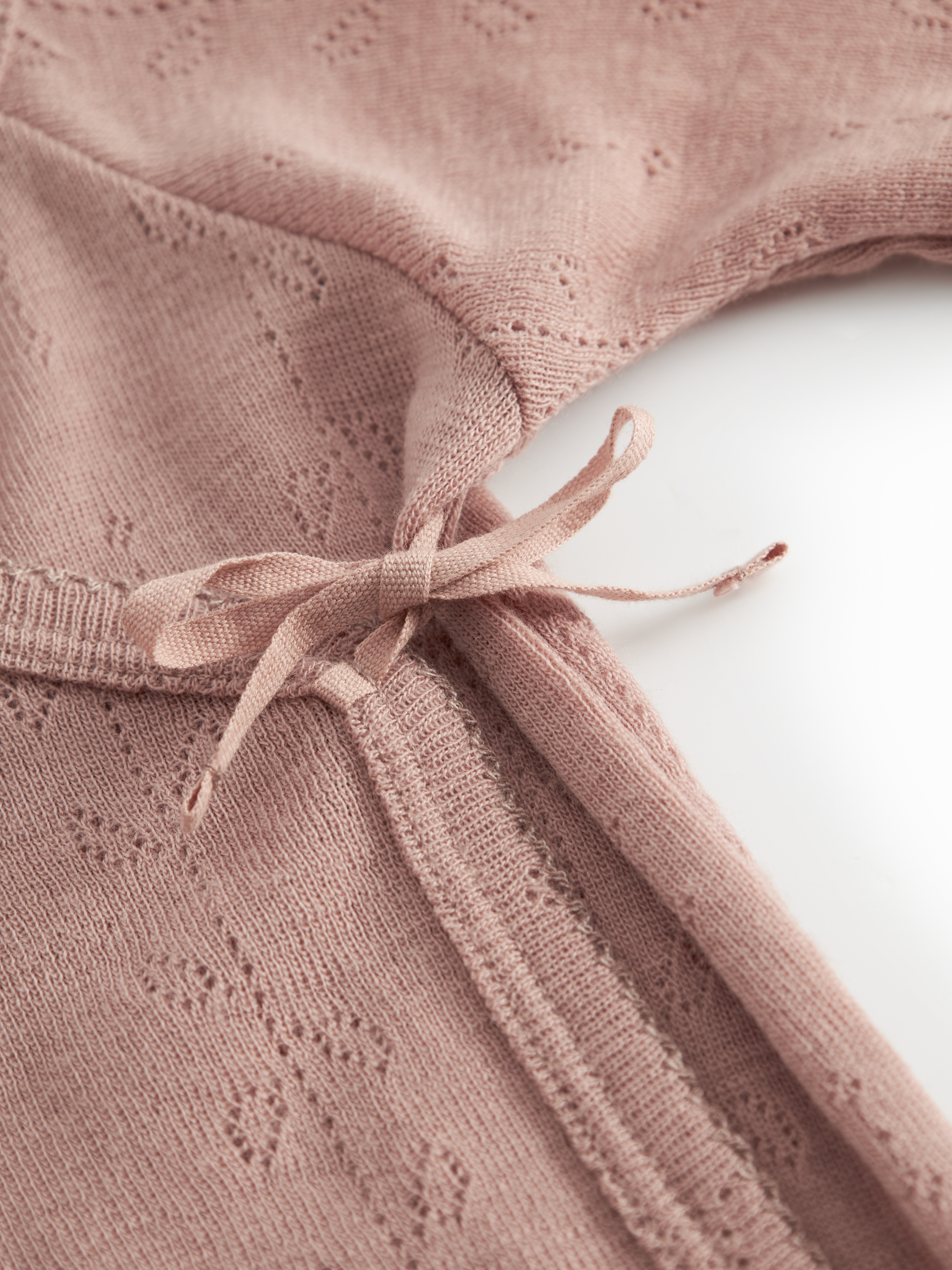 Merino Wool Wrap Romper Long Sleeve - Burnt Rose