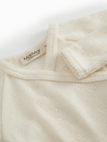 Merino Wool Wrap Romper Suit - Natural