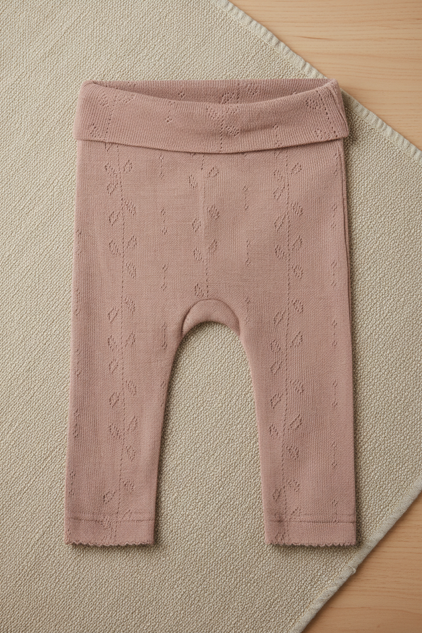 Merino Wool Trousers Pattern - Pink