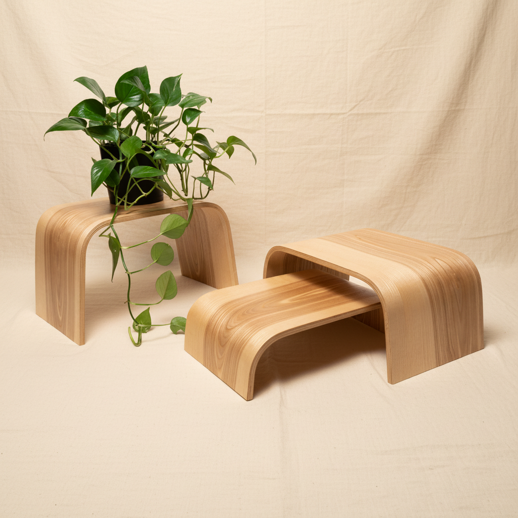 Wooden Floor Plant Stand - Set of 3