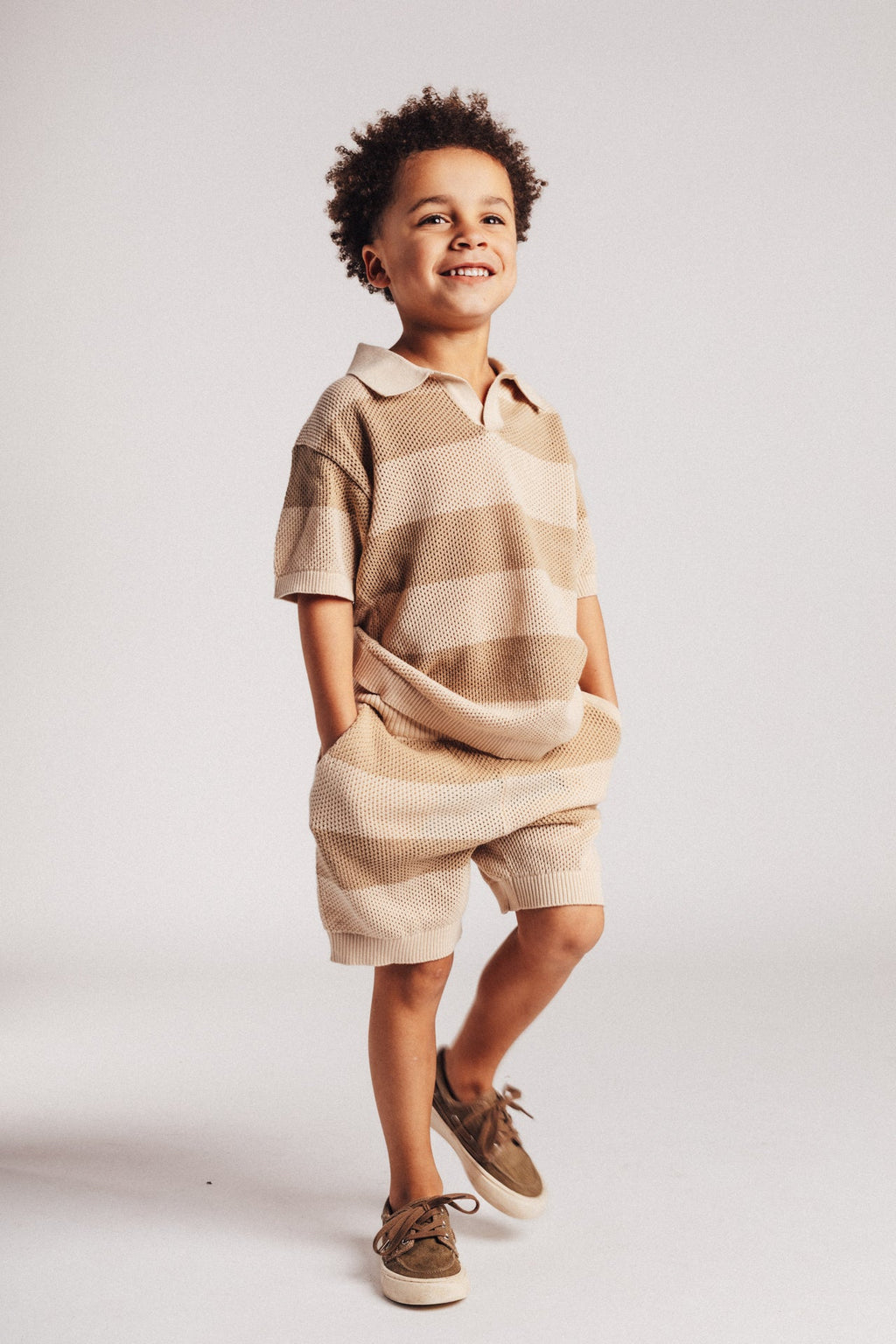 Short Beige Stripes