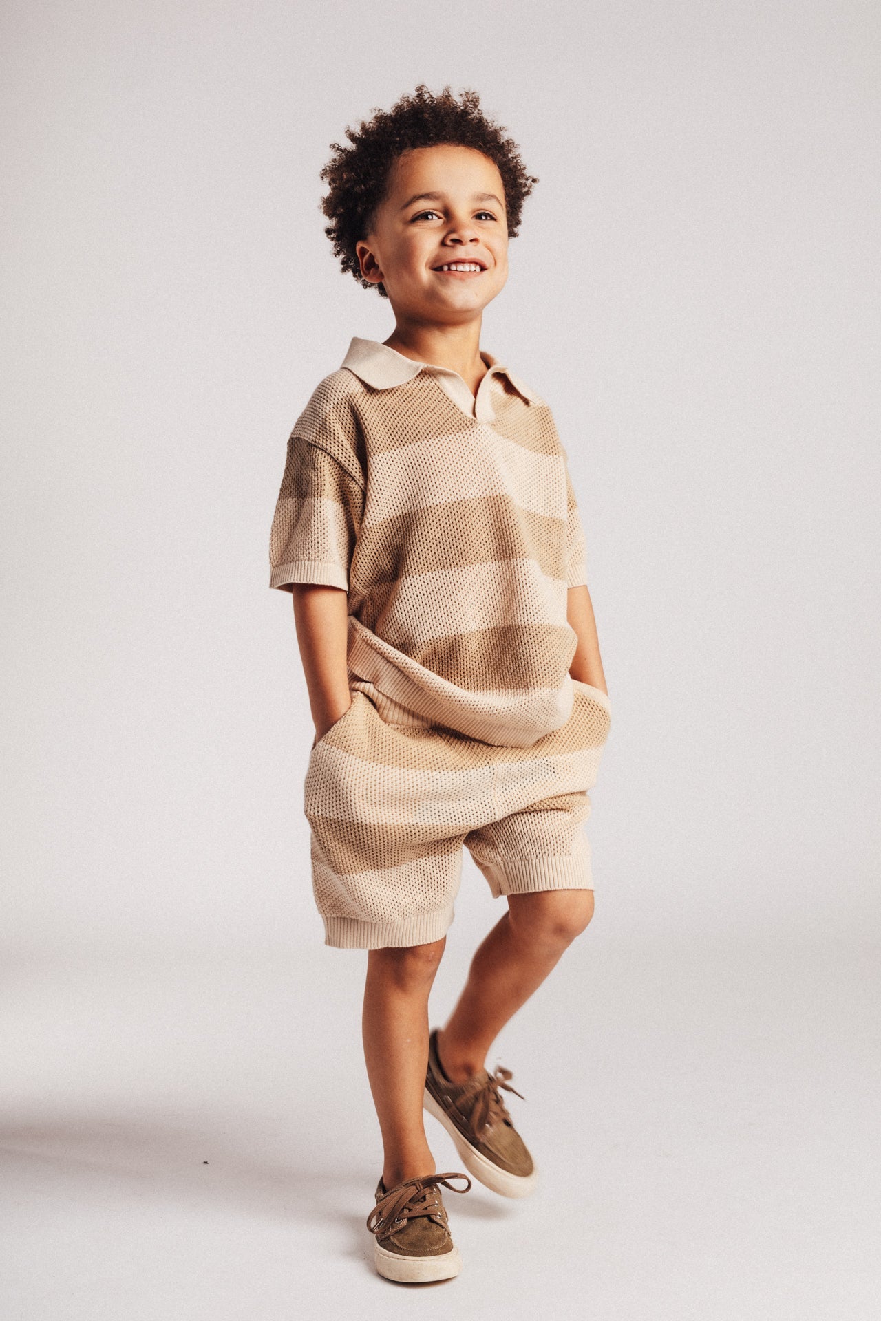 Short Beige Stripes
