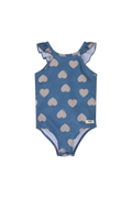 Swimsuit Hearts Blue Denim