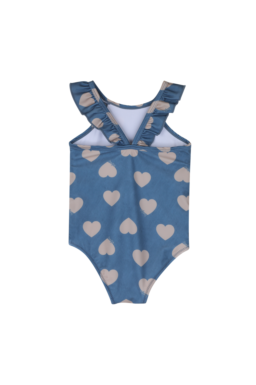 Swimsuit Hearts Blue Denim
