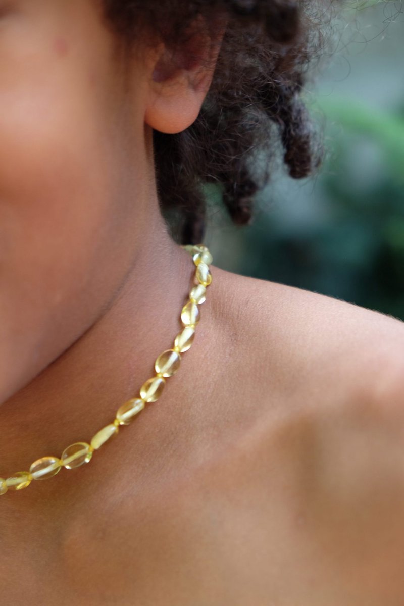 Amber Necklace - Lemon