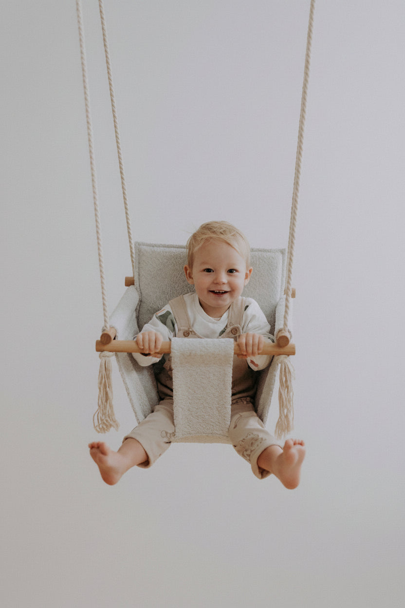 BaBi Baby Swing - Bouclé Ice Grey