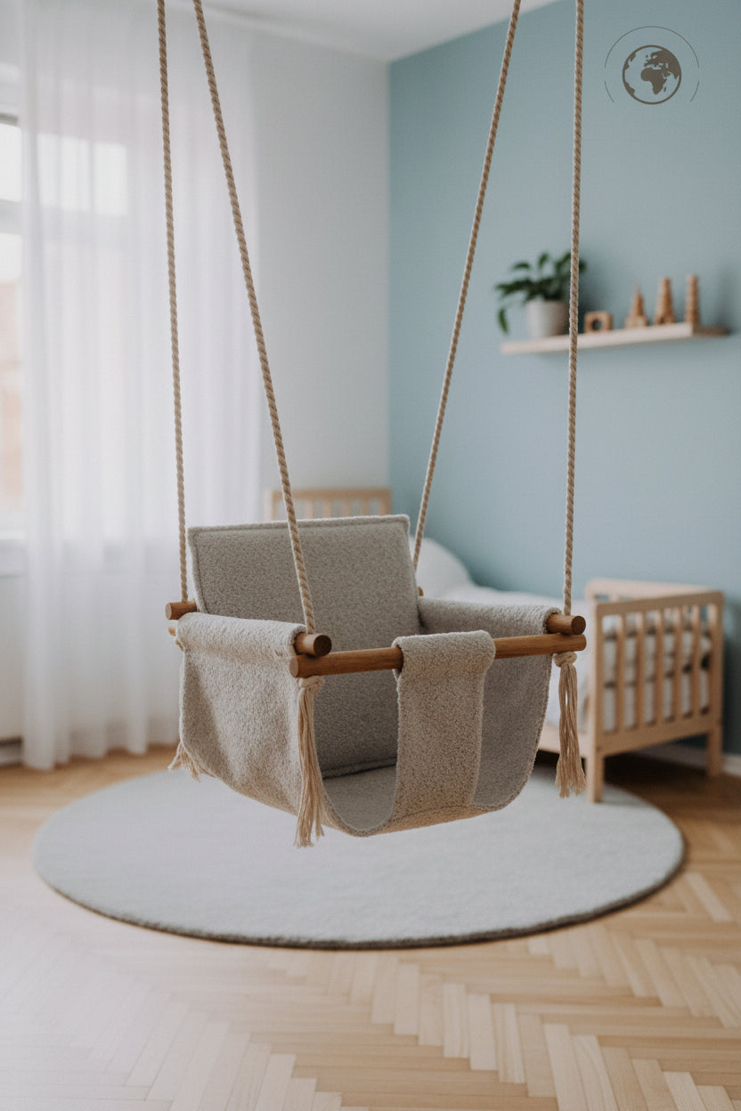 BaBi Baby Swing - Bouclé Ice Grey
