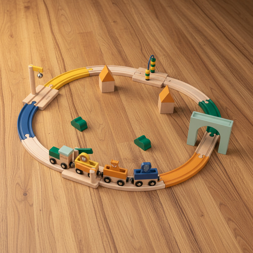 Wooden Railway Set