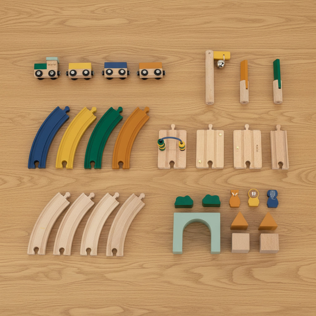Wooden Railway Set