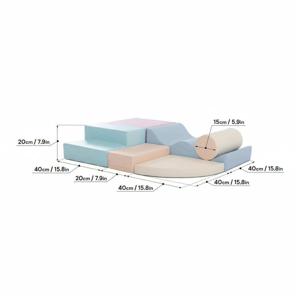 Soft Play 6 set - Turquoise