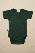 Merino Wool Wrap Romper Short Sleeve - Mountain View