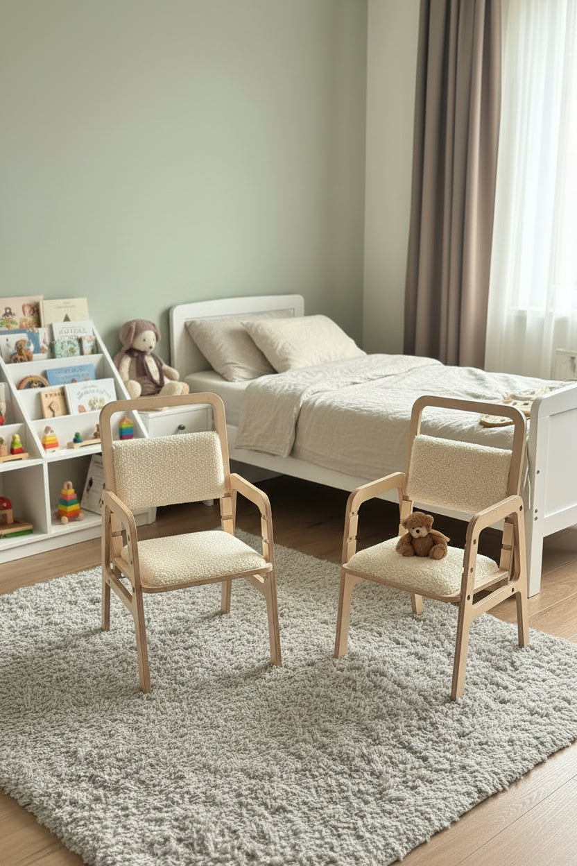 Adjustable Children Chair Luula - Vanilla Lamb