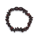 Baby/Kind – Barnsteen armbandje – Chips - Ruwe kraaltjes - 14cm - Kers