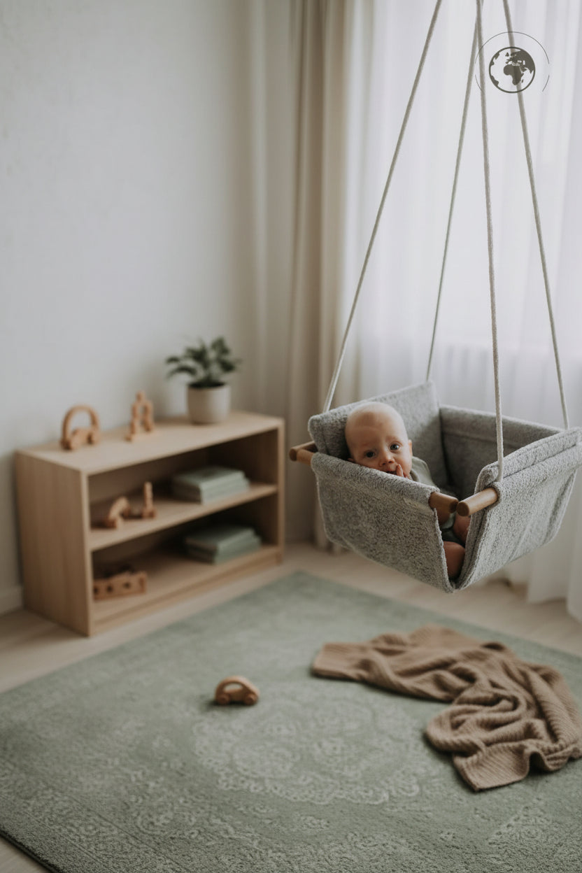 BaBi Baby Swing - Bouclé Night Grey