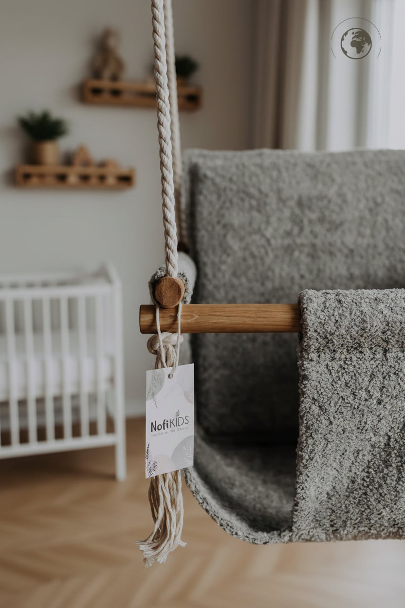 BaBi Baby Swing - Bouclé Night Grey