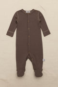 Merino Wool Romper Suit - Walnut