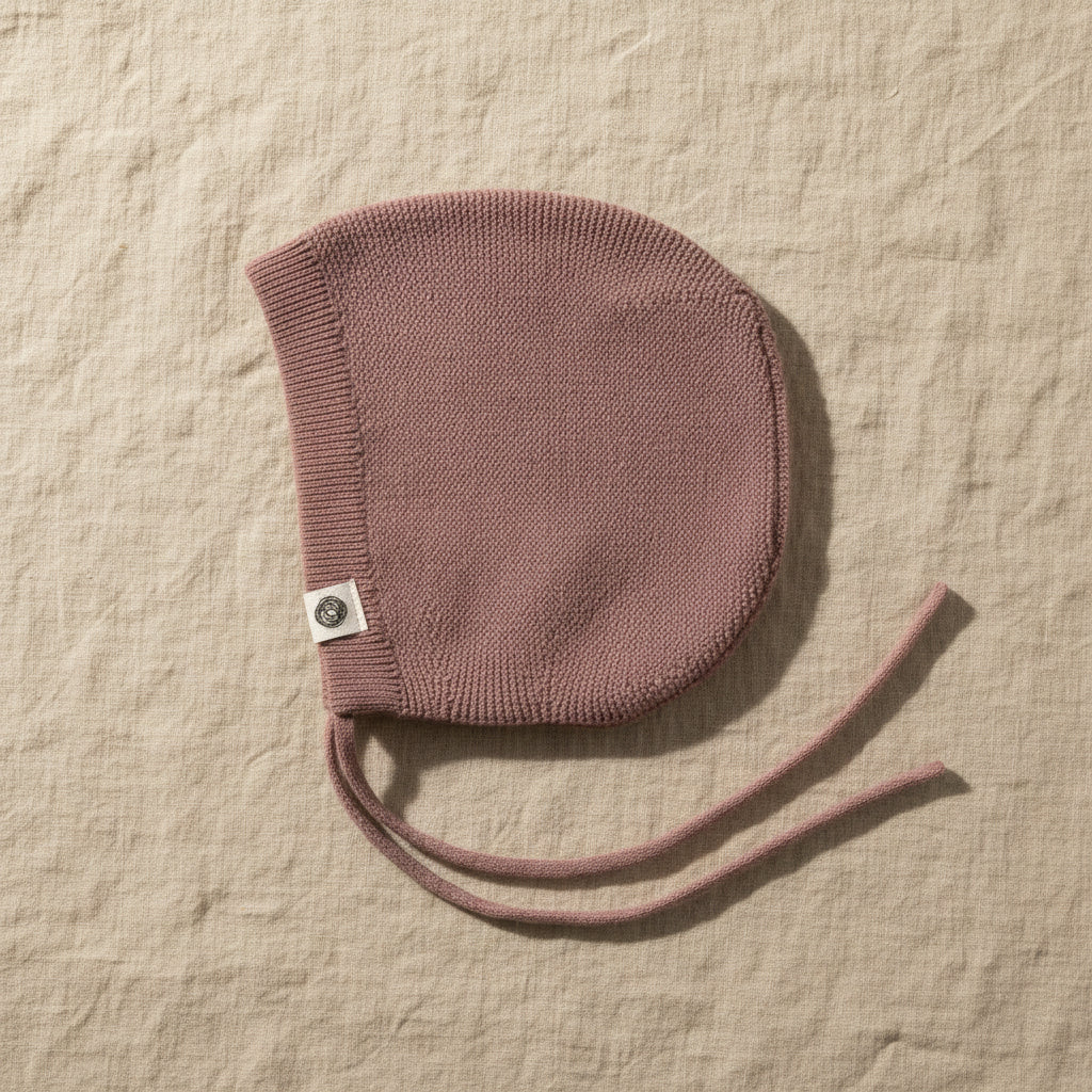 Merino Wool Baby Tie Hat - Haze