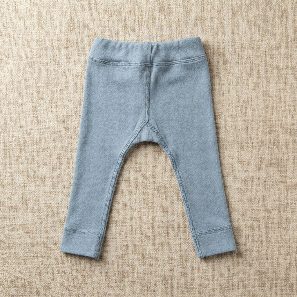 Merino Wool Trousers - Blue Fog