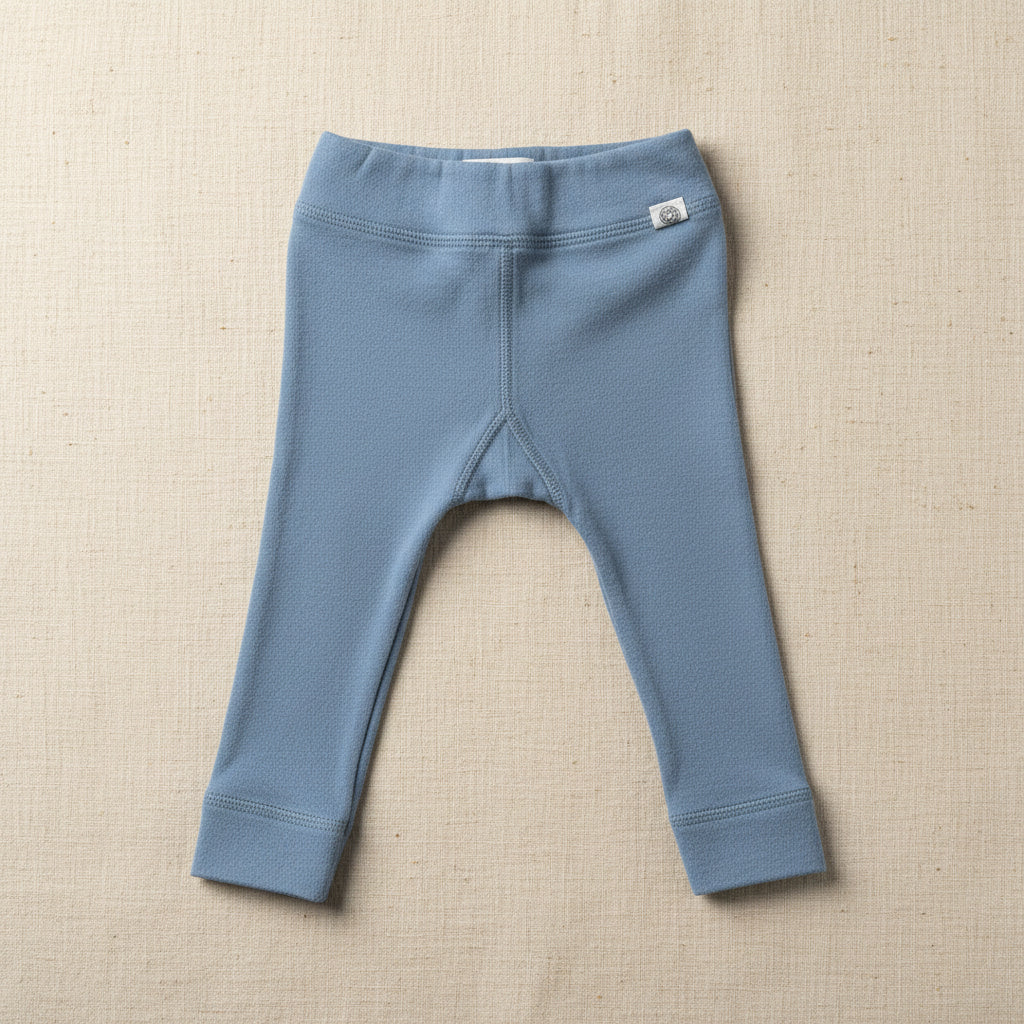 Merino Wool Trousers - Blue Fog