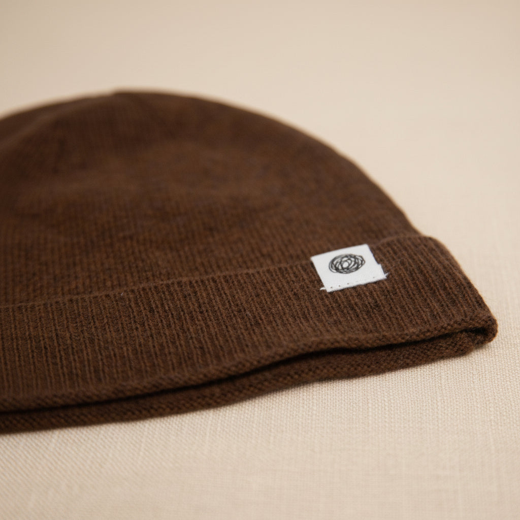 Merino Wool Baby Hat - Brunette