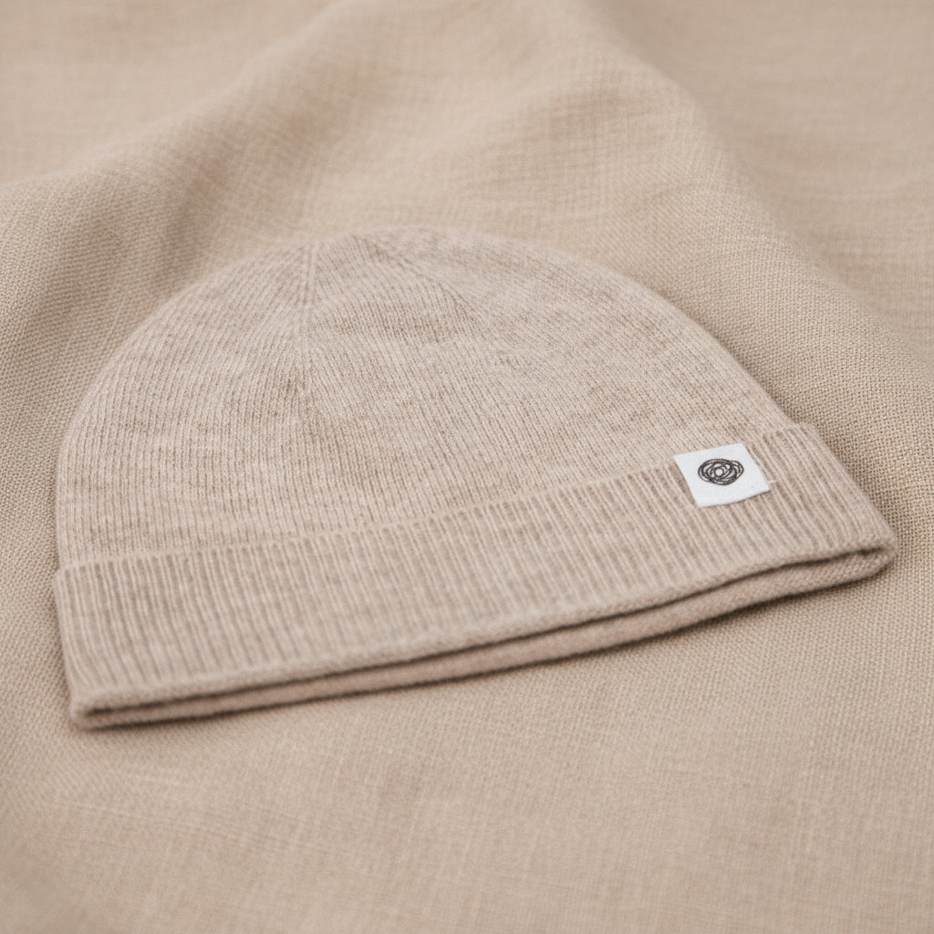 Merino Wool Baby Hat - Beige