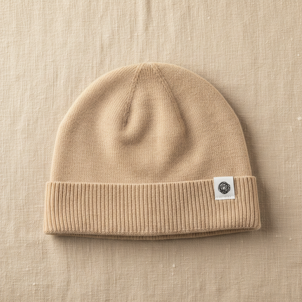 Merino Wool Baby Hat - Beige