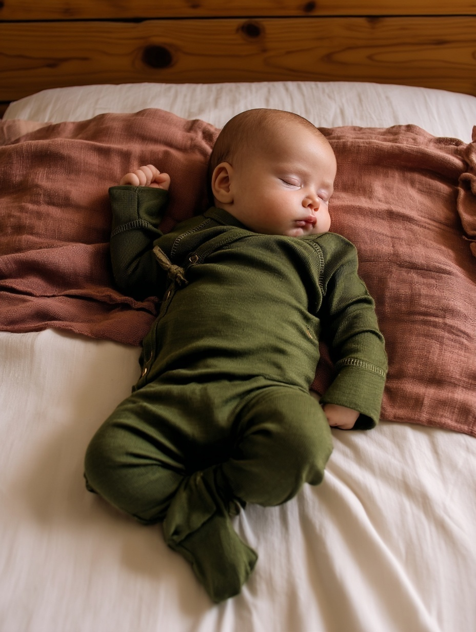 Merino Wool Wrap Romper Suit – Rifle Green