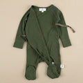 Merino Wool Wrap Romper Suit – Rifle Green
