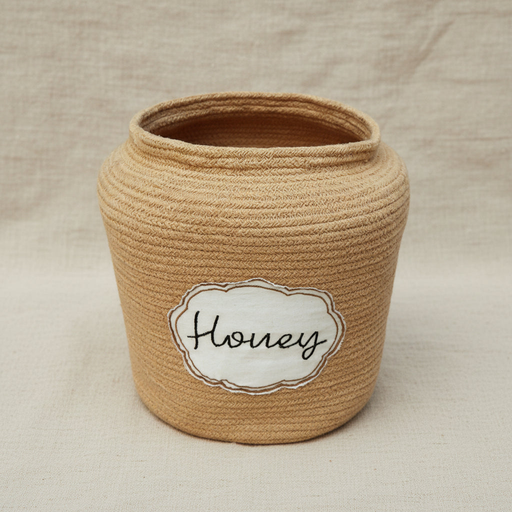 Decorative Basket Honey Pot 