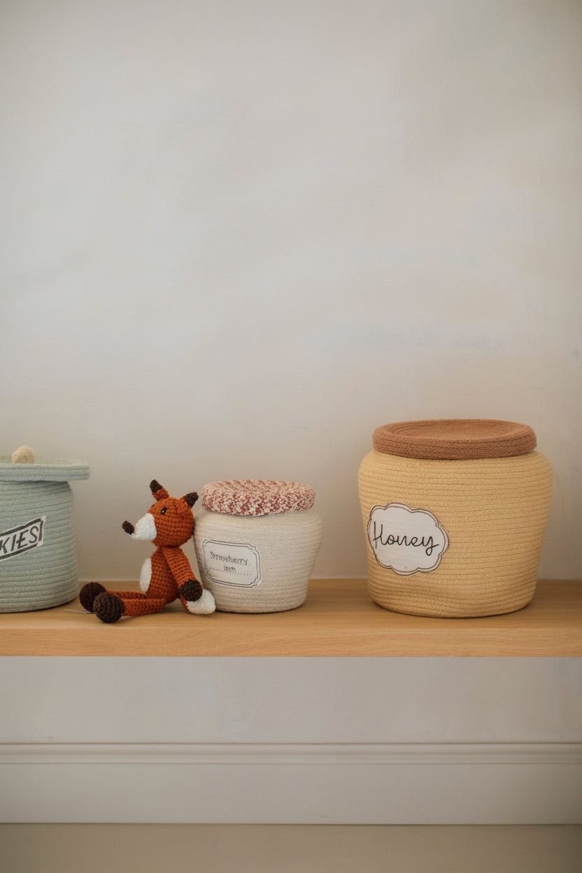 Decorative Basket Honey Pot 
