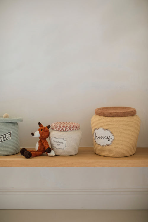 Decorative Basket Honey Pot 