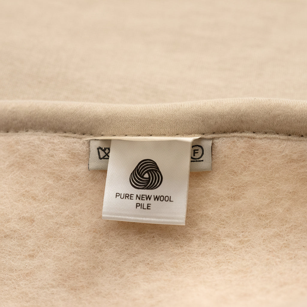 Merino Wool Blanket - Single Layer - Almond - 75x100cm