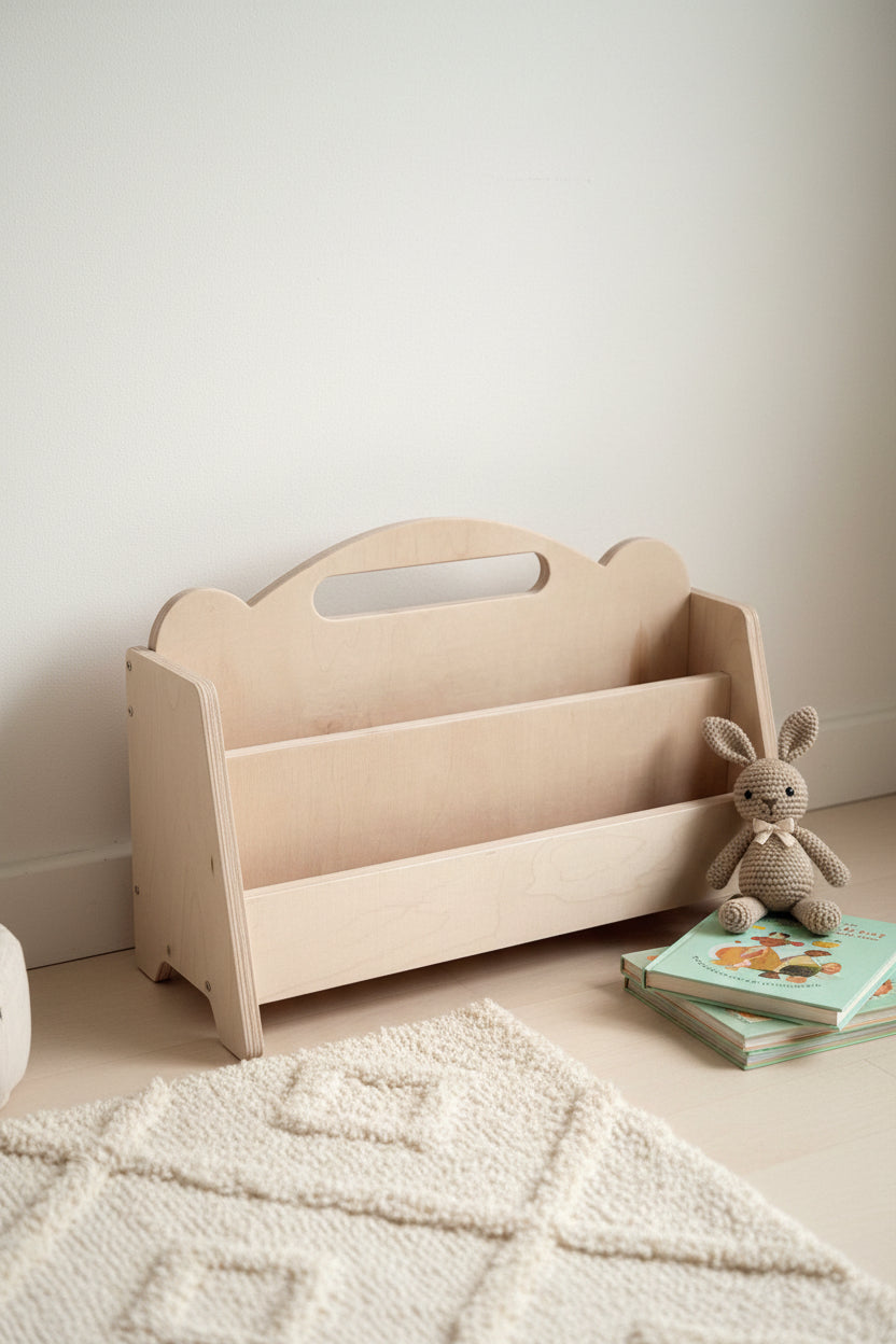 Montessori Double Sided Wooden Book Display For Kids