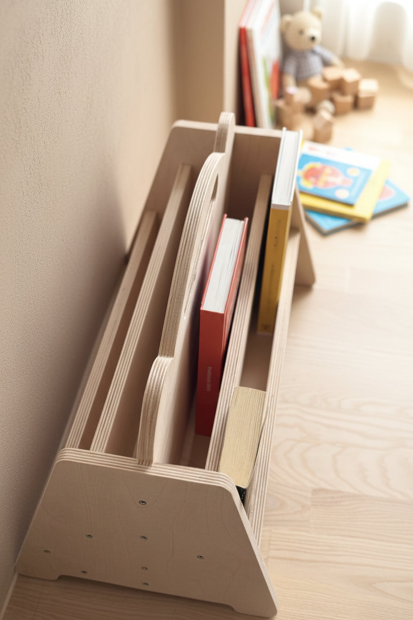 Montessori Double Sided Wooden Book Display For Kids