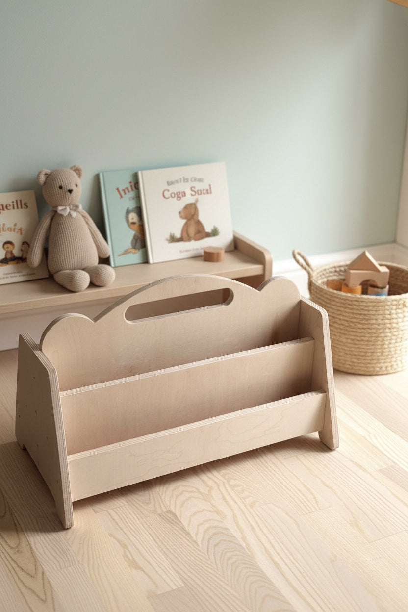 Montessori Double Sided Wooden Book Display For Kids