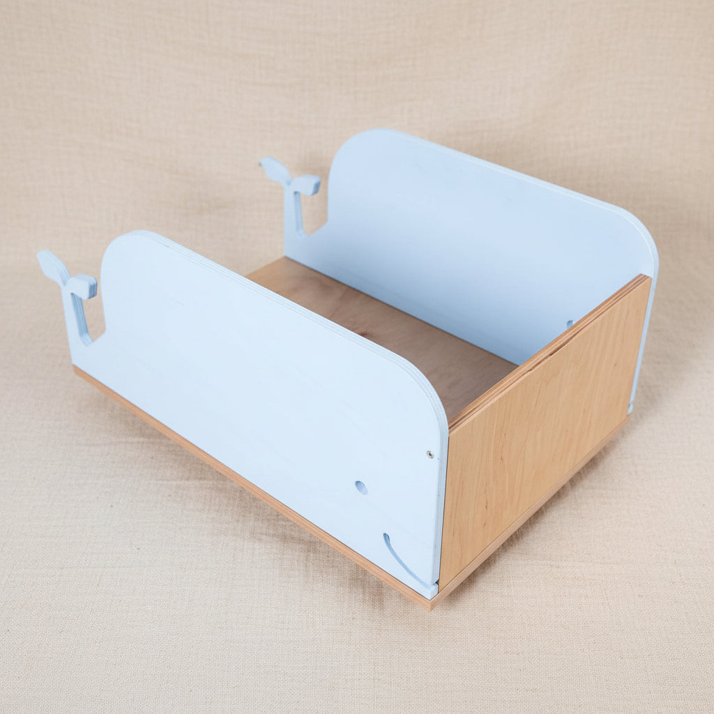 Kids Toy Storage Box on Wheels - Whale