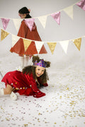 Sequin Garland - Pink and Beige
