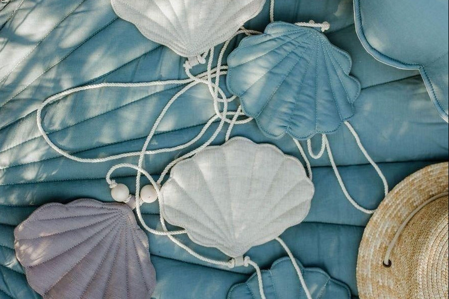 Shell Garland - Dusty Blue