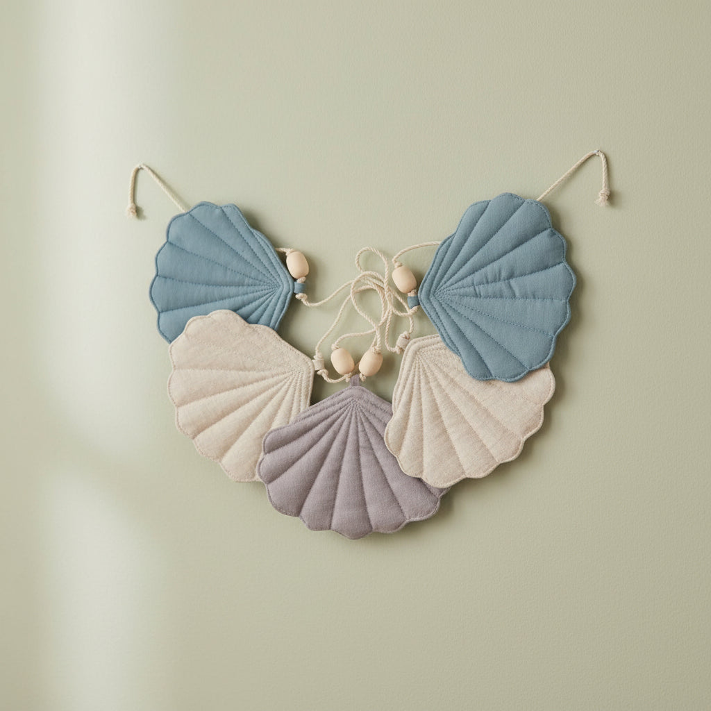 Shell Garland - Dusty Blue