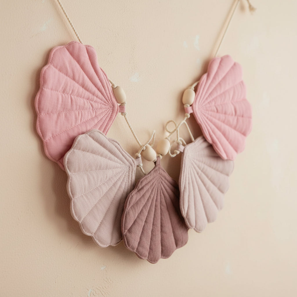 Shell Garland - Powder Pink