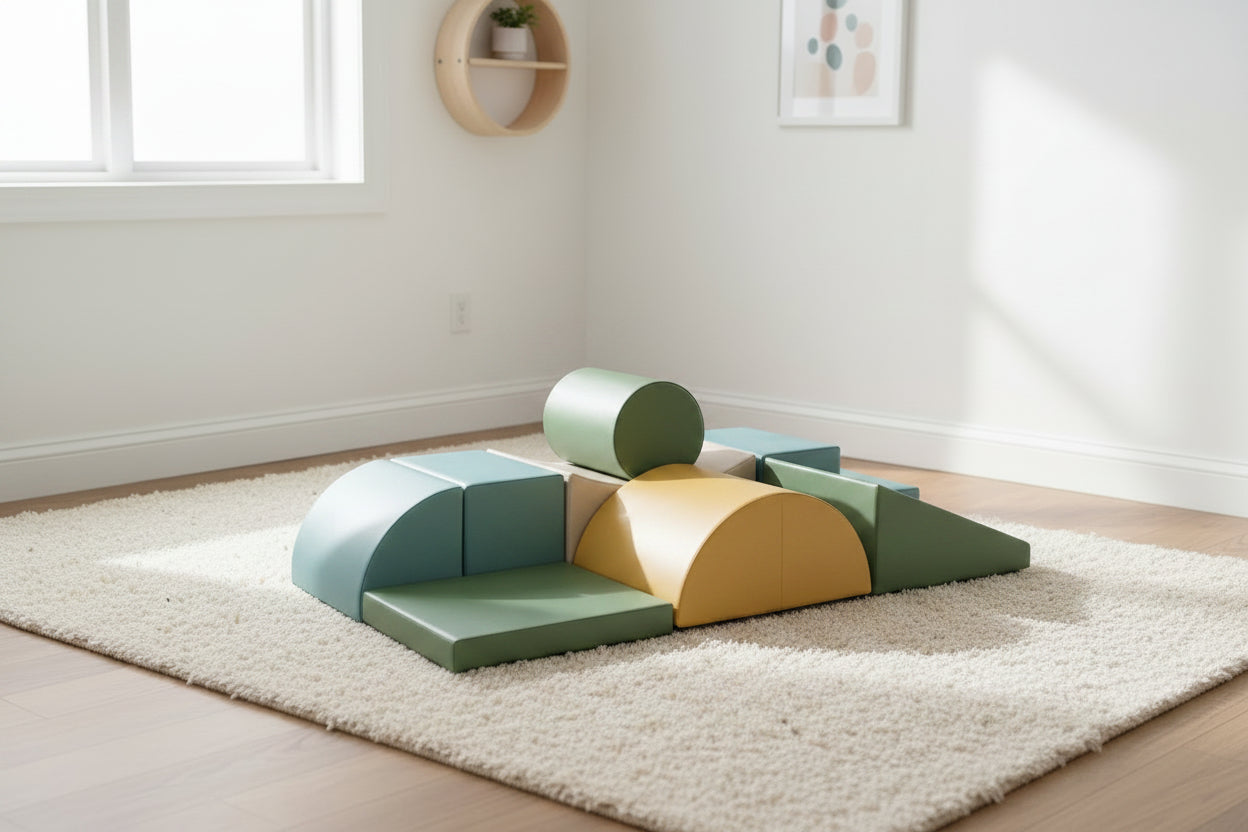 Soft Play 8 Foam Block Set - Pastel Turquoise Adventurer