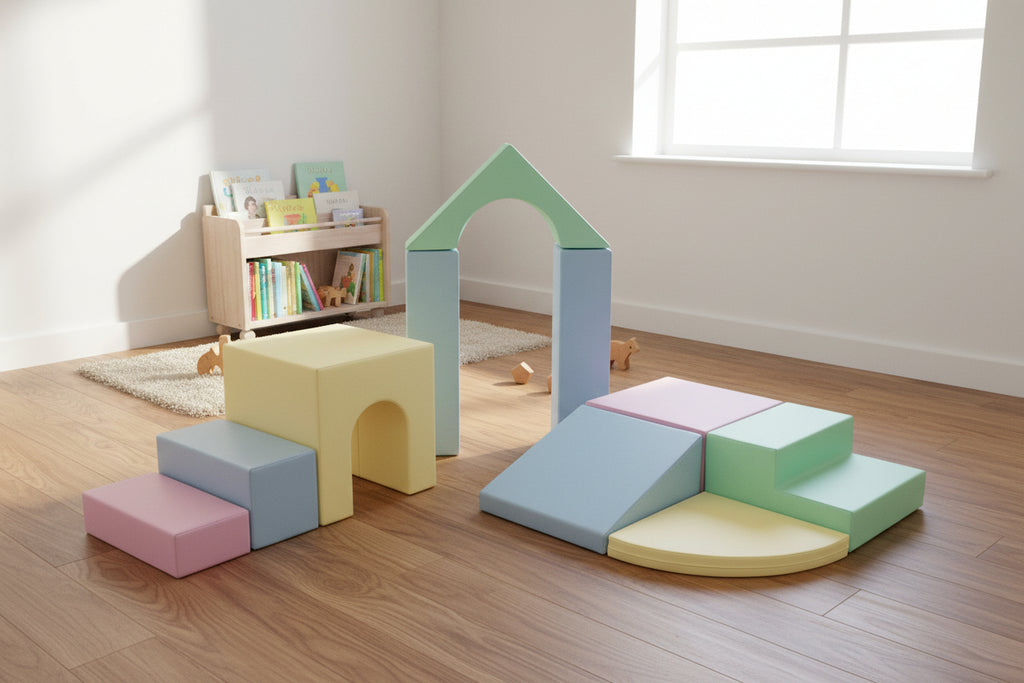 Soft Play 10 Foam Block Set - Light Pastel Creativity