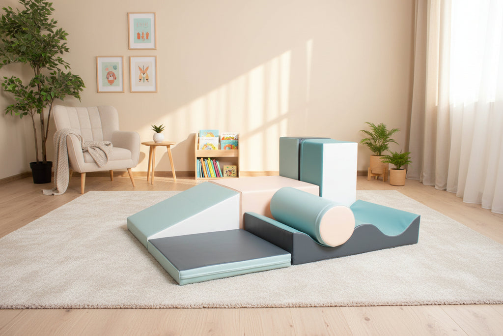 Soft Play 7 Foam Block Set - Light Pastel Discoverer