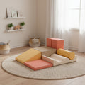 Soft Play 7 Foam Block Set - Pastel Pink Discoverer