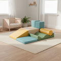 Soft Play 7 Foam Block Set - Pastel Turquoise Discoverer