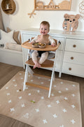 Kids Mealtime Floor Mat, Non-Slip & Waterproof - Cross Sand